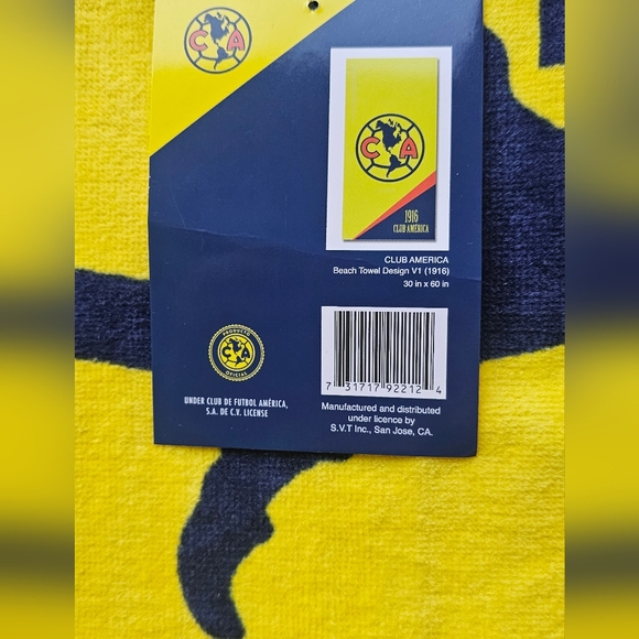 1916 CLUB AMERICA BEACH TOWEL - Picture 2 of 3